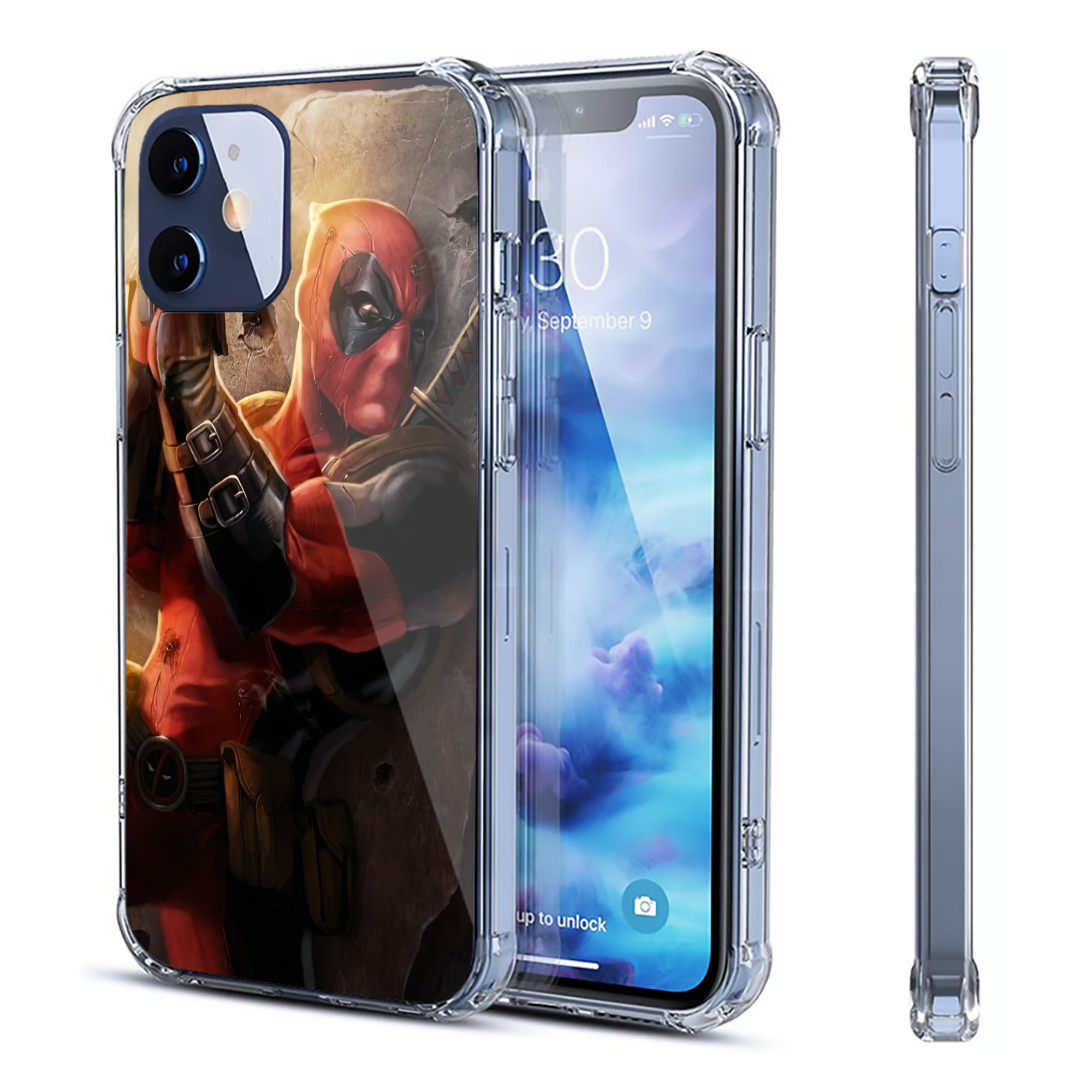 （画像用） Deadpool デッドプール 【iPhone 12シリーズ対応】透明スマホケース（クリアソフトケース）